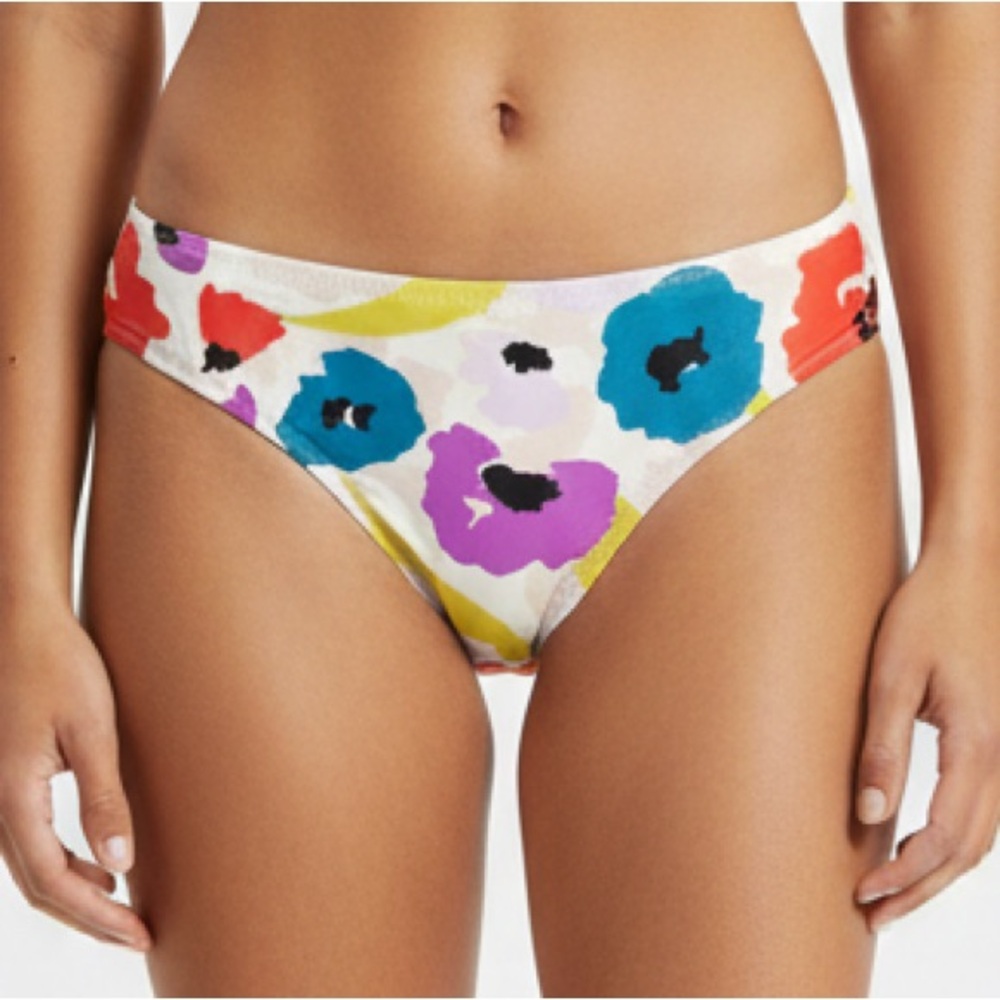Anthropologie Floral Multicolor Bikini Bottoms